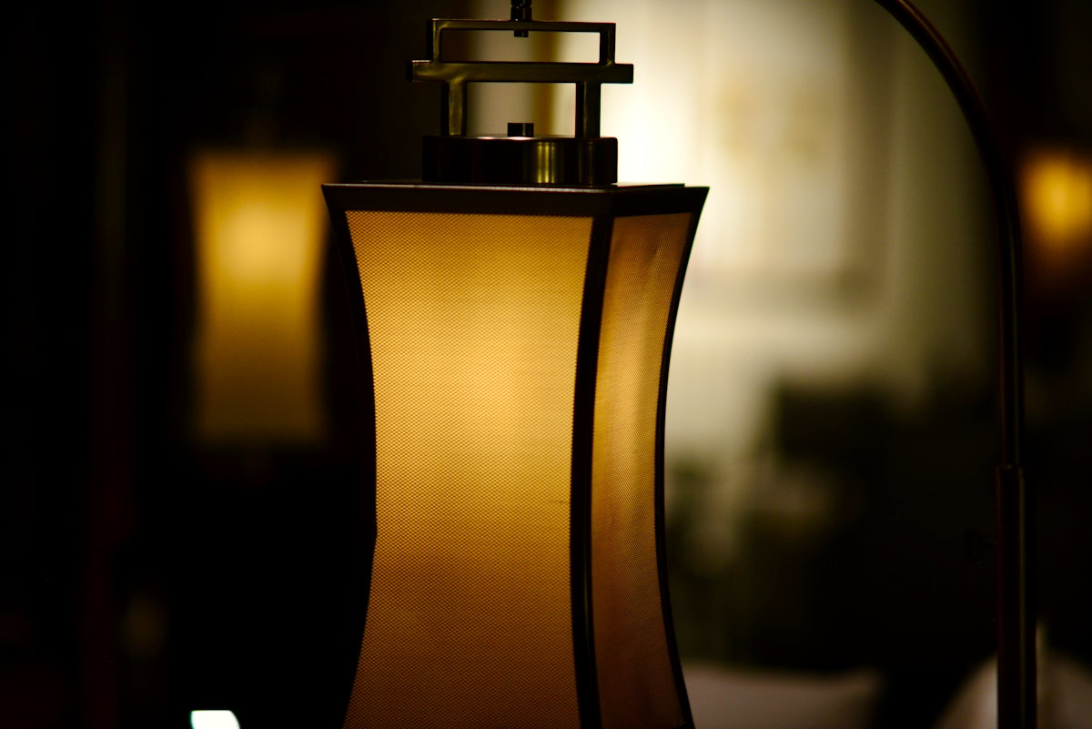 a lamp on a pole