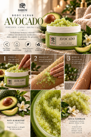 BARRONI AVOCADO Body Scrub tanıtım görseli