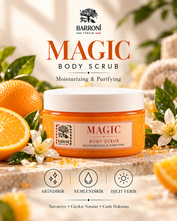 BARRONI MAGIC Body Scrub kullanım ve ürün detayları