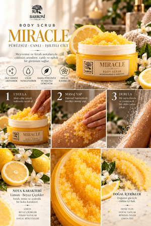 BARRONI MIRACLE Body Scrub kullanım ve ürün detayları