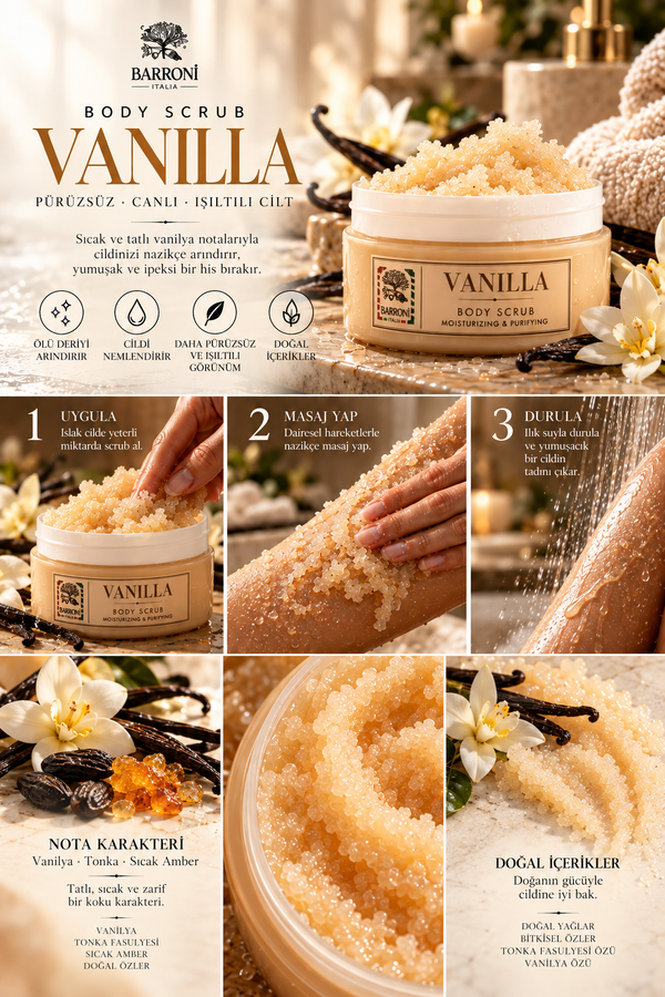 BARRONI VANILLA Body Scrub – Vücut Peelingi 300 gr